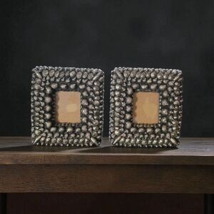 Mitchell Gold +Bob Williams Seashell Beach Art Deco Frame Metallic Vintage Rare!